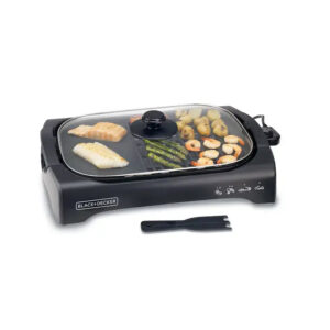 Black & Decker Open Flat Grill With Glass Lid 2200W - Model LGM70 esmkart