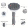 Hair Remover Brush Pet Grooming Massage Brush Tool Gently Removes Loose Undercoat Mats Tangled Hair in Dogs/Cats Generic