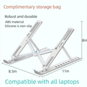 Adjustable Laptop Stand - Portable, Foldable & Cooling Desktop Holder for Notebooks and Tablets, Durable ABS Material Generic