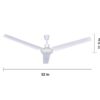 MODI 56" Ceiling Fan - MODEL MD-HWF2001 GD MODI