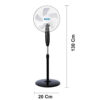 MODI 16" Pedestal Stand Fan With Remote Control - MODEL MD-HWF3011 MODI