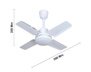 MODI 24" Ceiling Fan Blade Design - MODEL MD-HWF2005WH MODI