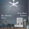 MODI 24" Ceiling Fan Blade Design - MODEL MD-HWF2005WH MODI