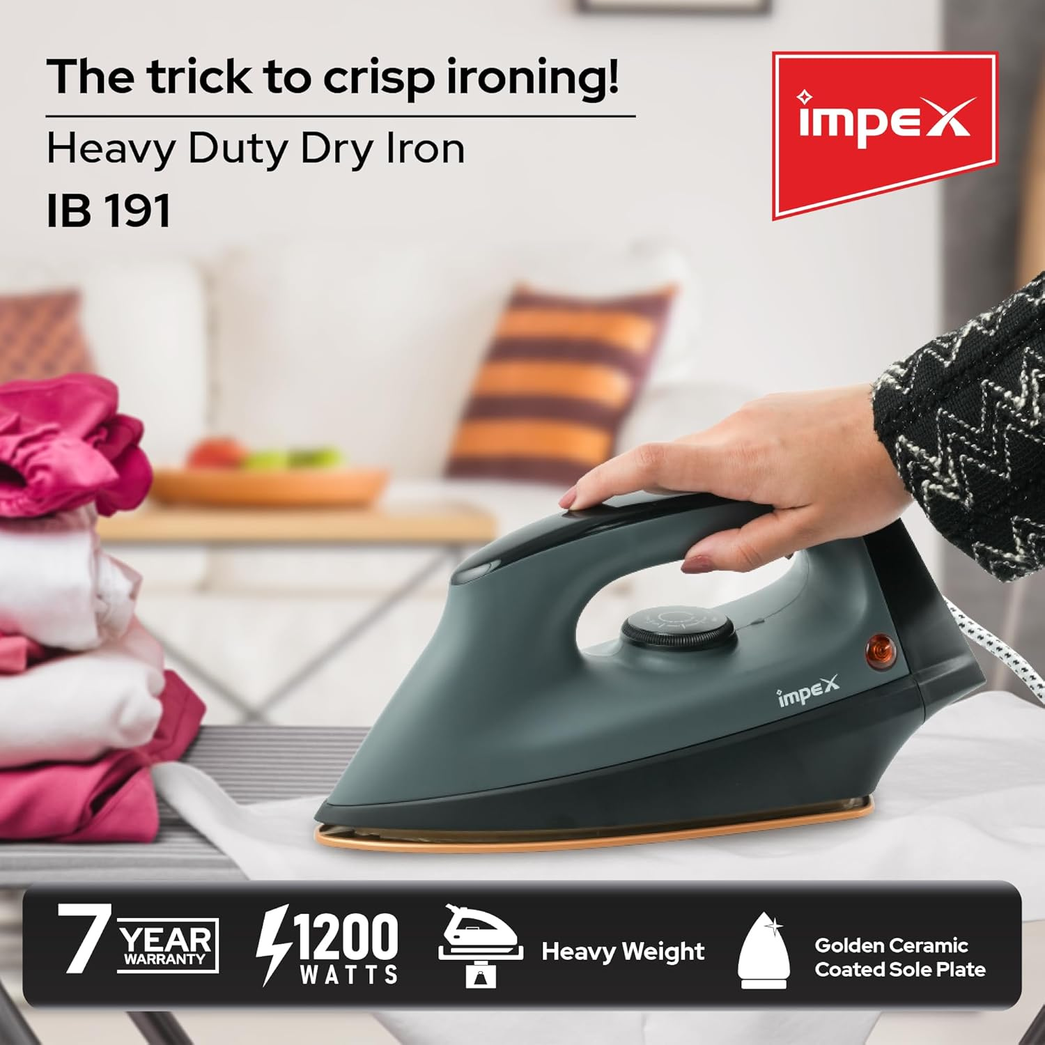 Impex Dry Iron Power 1200W IB 191 esmkart