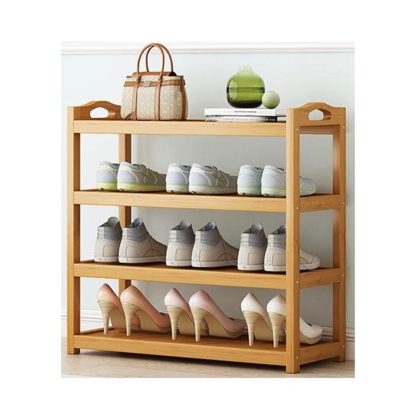 Wooden Shoe Rack Modern House Furniture with 4 Shelves